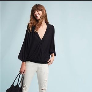 ANTHROPOLOGIE Collared V-Neck